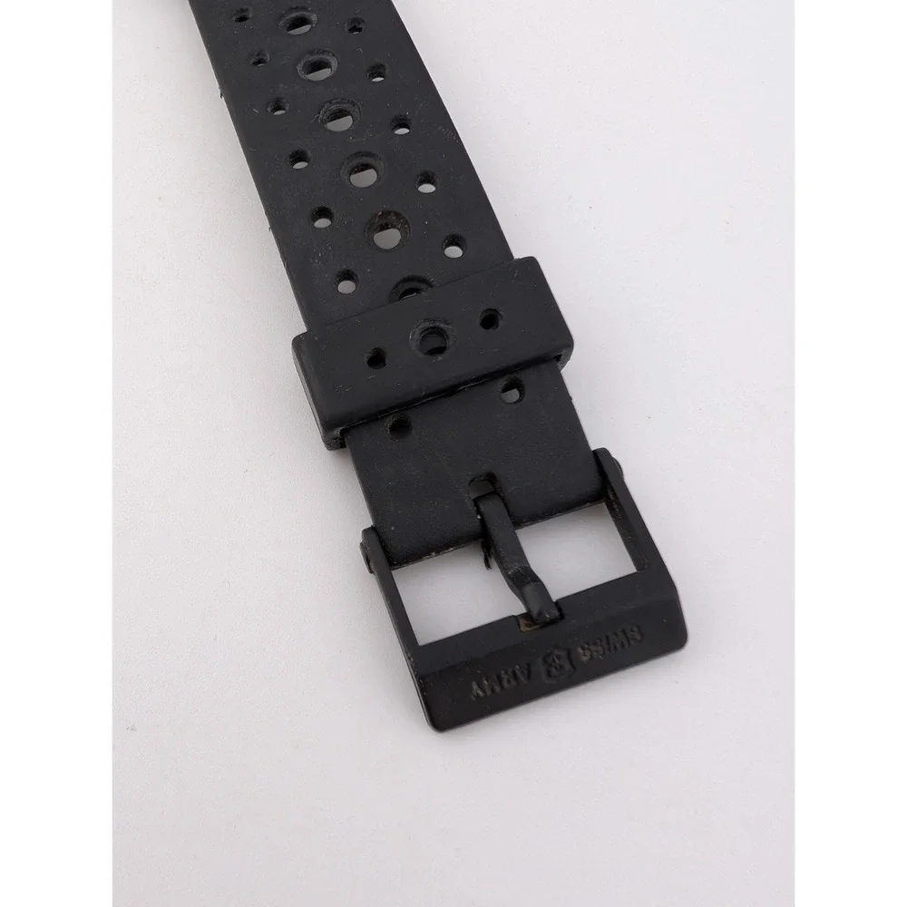 Vintage Swiss Army Striker Watch Men 40mm Case Black Band- New Battery